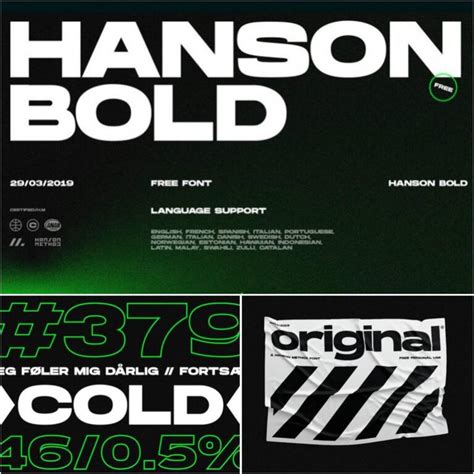 Hanson Bold Font | Free download