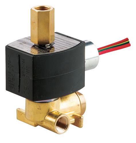 REDHAT 24V DC Brass Quick Exhaust Solenoid Valve, Normally Closed, 1/4" Pipe Size - 44U318 ...