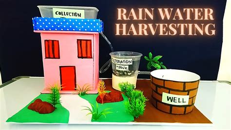 Rain water Harvesting working model | Rain water harvesting model | school project | How to make ...