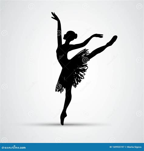 Ballet Girl. Dancing Woman Vector Silhouette Eps10 Stock Vector ...