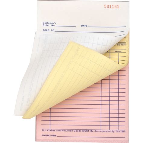 Business Source All-purpose Carbonless Triplicate Forms - Receipt Books | Business Source