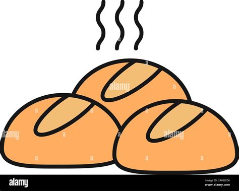 Dinner rolls color icon. Round buns. Isolated vector illustration Stock Vector Image & Art - Alamy