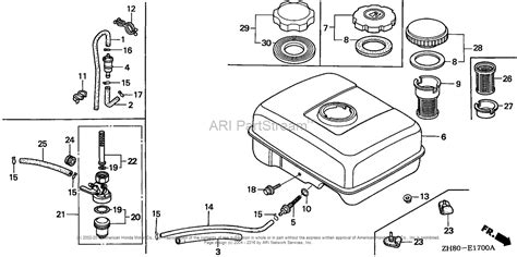 Honda Engine Gx160 Parts Diagram