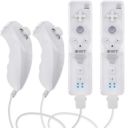 2 Pack Wii Remote with Wii Motion Plus Inside | Shock Wii Nunchuk ...