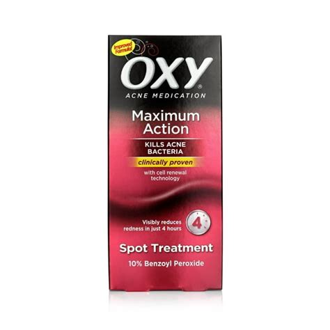 Oxy Acne Medication Maximum Action Spot Treatment Kills Bacteria, 1 oz, 4 Pack - Walmart.com ...