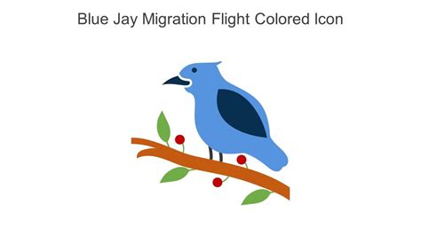 Blue Jay Migration Flight Colored Icon In Powerpoint Pptx Png And ...