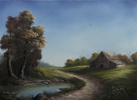 Paint with Kevin Hill - Road through the Farm | Kevin hill paintings, Bob ross paintings ...