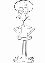 Squidward Coloring Pages sketch template