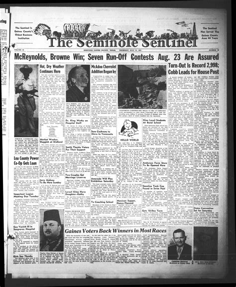 The Seminole Sentinel (Seminole, Tex.), Vol. 45, No. 35, Ed. 1 Thursday ...