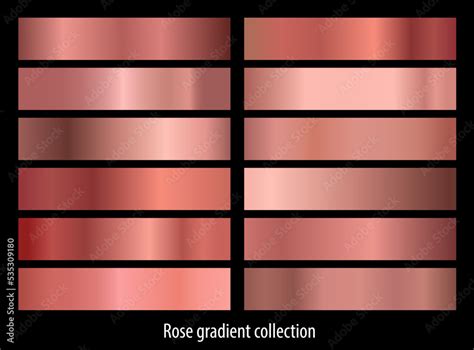 Rose gold gradient backgrounds collection Stock Vector | Adobe Stock