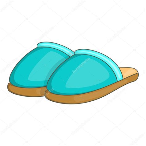 Inicio zapatillas icono, estilo de dibujos animados 2023