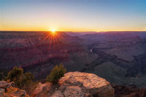 Pima Point - Sunrise & Sunset, Overlook, View & Map, Grand Canyon AZ