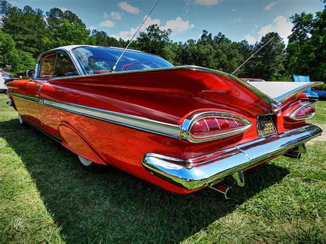 Red '59 Impala 001 Photograph by Lance Vaughn