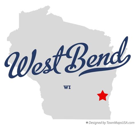 Map of West Bend, WI, Wisconsin