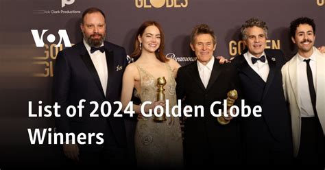 2024 Golden Globe Winners Revealed - News Se Aray: Latest Information ...