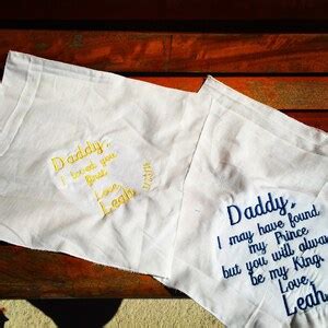 Handmade and Embroidered Wedding Hankies - Etsy