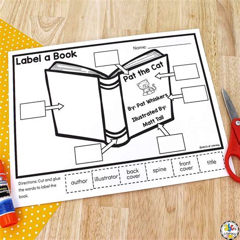 Parts of a Book Poster & Worksheet (Free Printables) | Parts of a book, Concepts of print ...