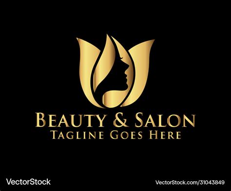 Beauty salon logo design Royalty Free Vector Image