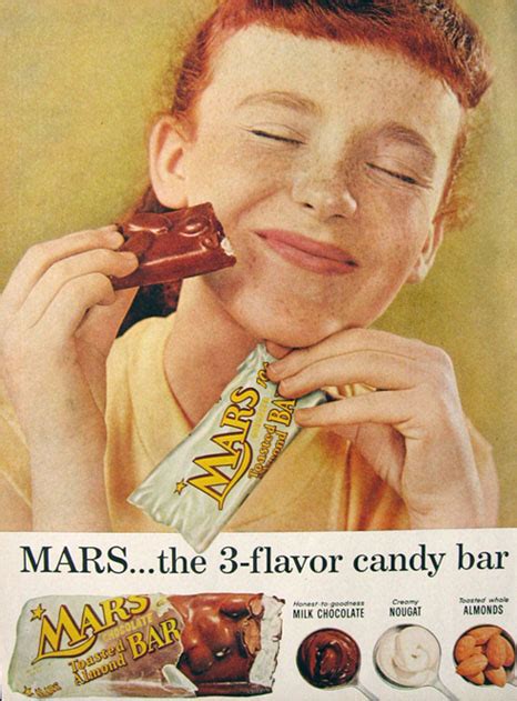 1957 Vintage Mars Bar Candy Ad, Vintage Candy & Gum Ads