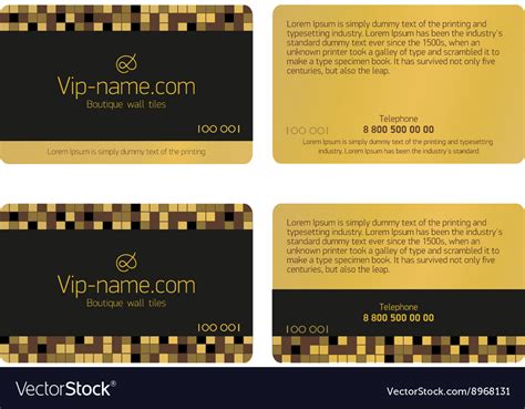 Loyalty card design template Royalty Free Vector Image