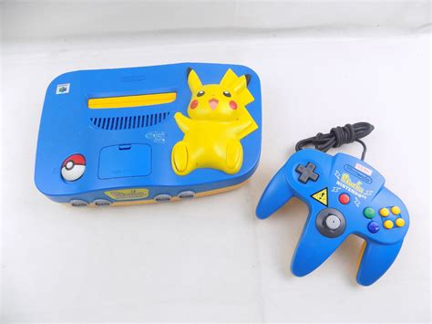 Official Pikachu Nintendo 64 Console Japanese Blue / Yellow - Starboard Games