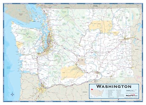 Washington County Highway Wall Map by Maps.com - MapSales