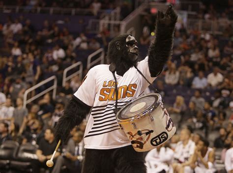 The Suns' Gorilla mascot just dove onto the court in the middle of a game