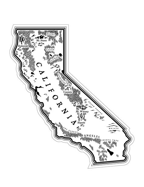 California Map Drawing at PaintingValley.com | Explore collection of ...