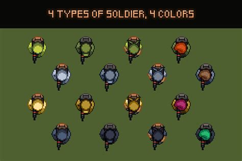 Top Down Soldier Sprites Pixel Art :: Behance