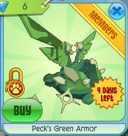 Peck's Green Armor | Animal Jam Classic Wiki | Fandom