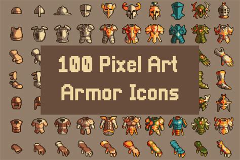 RPG Armor Icons Pixel Art Pack - CraftPix.net