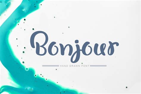 Bonjour Hand Drawn Font