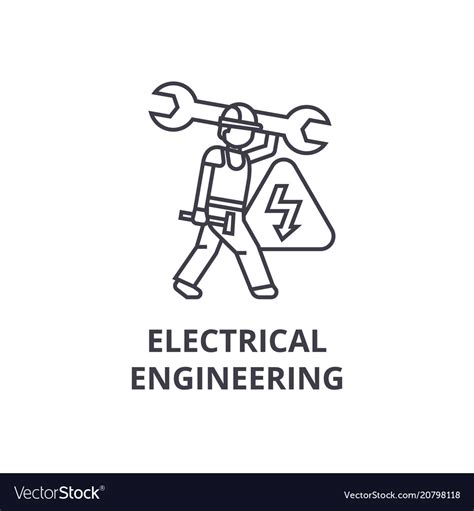 Electrical engineering line icon sign Royalty Free Vector