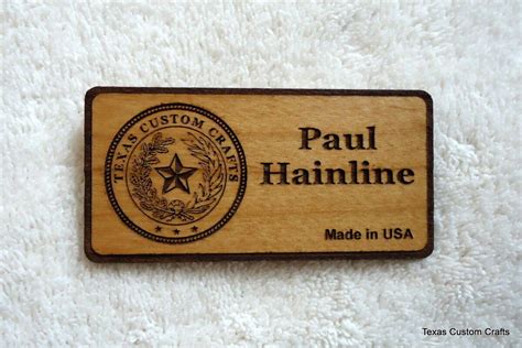 Custom Wood Name Badges Custom Wood Name Tags Personalized | Etsy