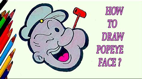 HOW TO DRAW POPEYE FACE ? #popeye #cartoon #drawcartoon - YouTube