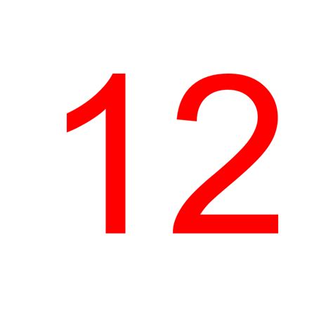 Number 12 Images - Cliparts.co