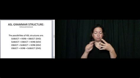 UNIT 3: ASL GRAMMAR STRUCTURE - YouTube