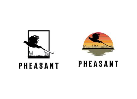 Beauty Flying Pheasant Bird. Pheasant logo design template. Pheasant ...