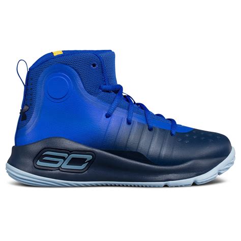 Under Armour Synthetic Pre-school Ua Curry 4 Mid Basketball Shoes in Blue for Men - Lyst