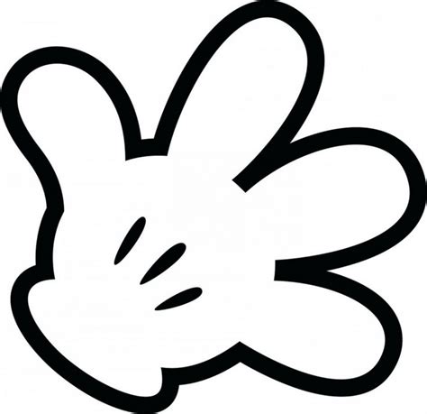 Outline template newfangled capture | Mickey mouse gloves, Mickey mouse ...