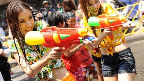 Songkran Festival in Bangkok Thailand - The World's Largest Water Fight - YouTube