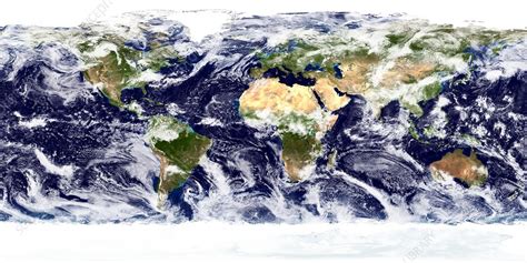 Whole Earth map - Stock Image - E050/0569 - Science Photo Library