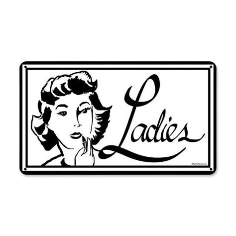 ladies room sign - Clip Art Library