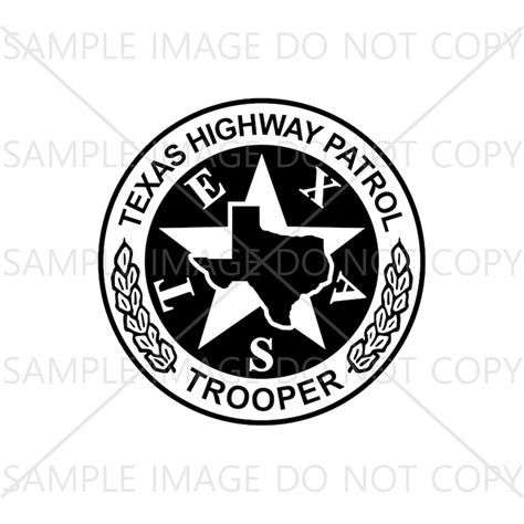 Texas Highway Patrol Trooper Badge Vector Svg Eps Png Jpg - Etsy