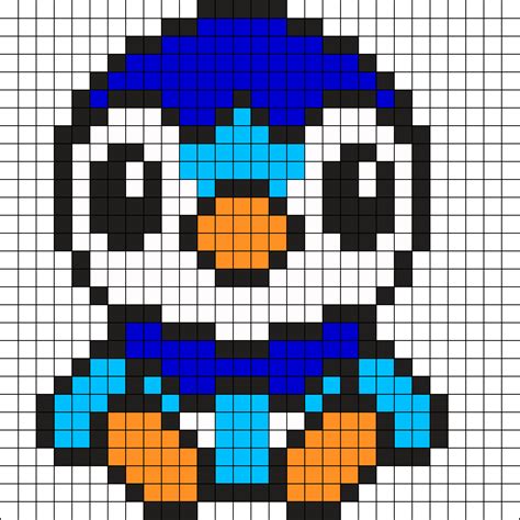 Fuse Bead Piplup Perler Bead Pattern Bead Sprites Characters Fuse ...