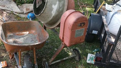 Harbor Freight 3.5 cu ft concrete mixer, review. - YouTube