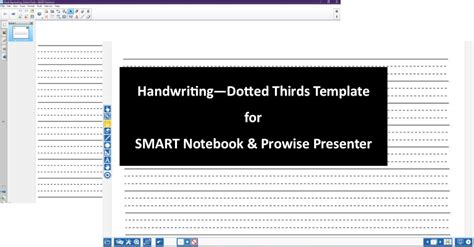 Handwriting Dotted Thirds Download for SMART Notebook and Prowise Presenter - primaryedutech.com