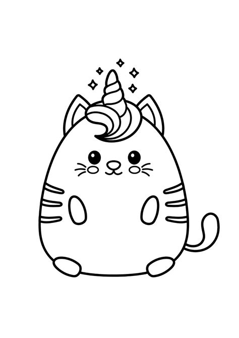 Cat unicorn coloring pages - juluada