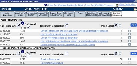 Viewing Patent Application Status and History at USPTO Online with PAIR ...