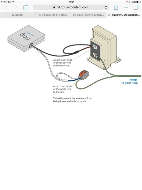 Wiring diagram for Ring doorbell Pro